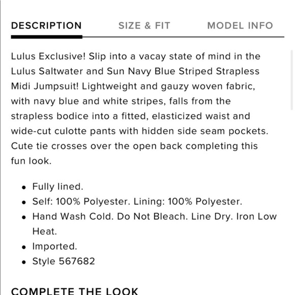 Nwt Lulu’s stripped jumpsuit - Picture 5 of 9